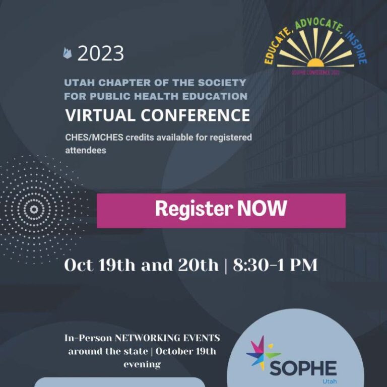 Utah SOPHE 2023 Conference Society for Public Health Education SOPHE